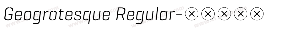 Geogrotesque Regular字体转换